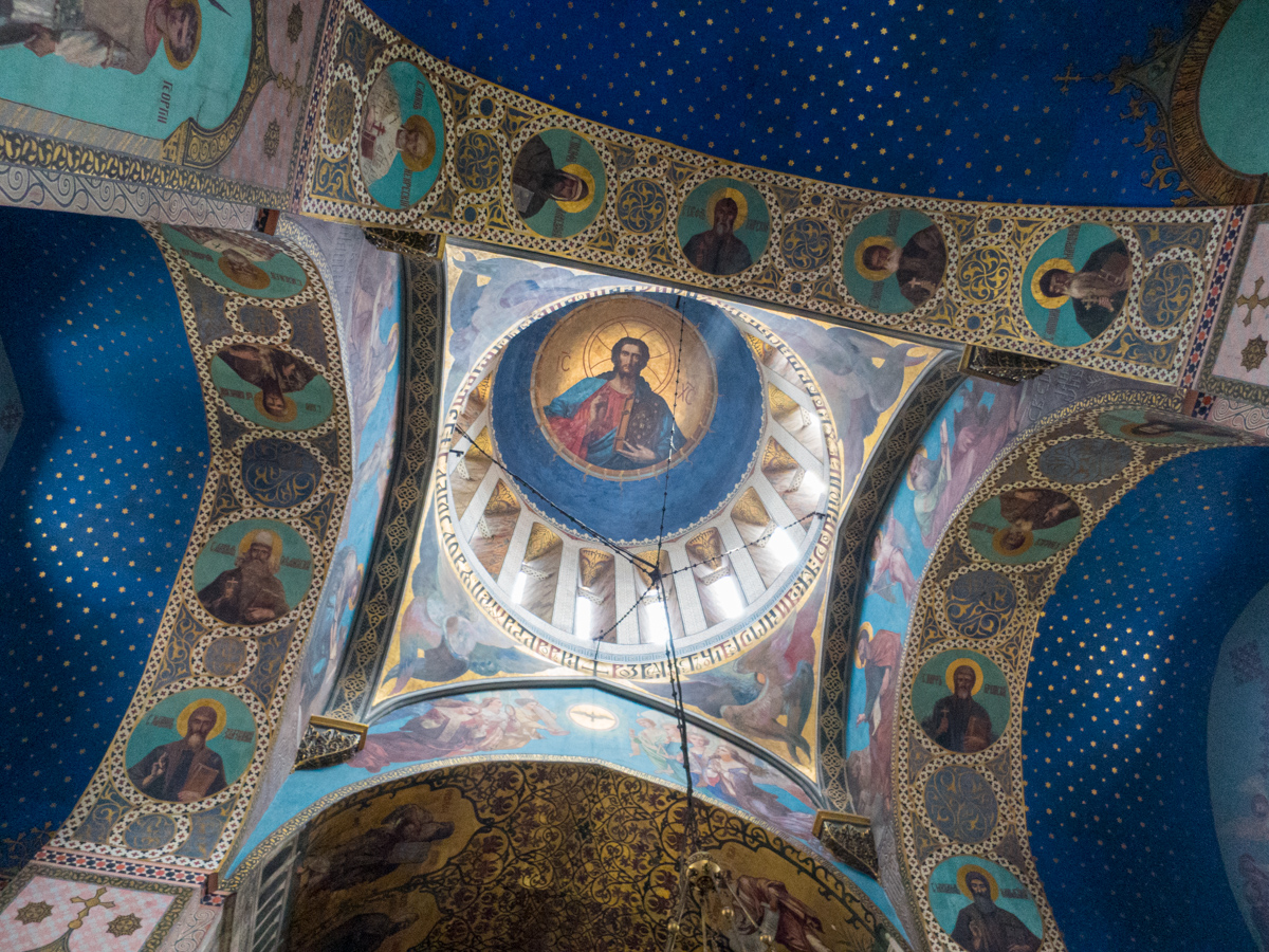 Sioni Cathedral's painted dome in Tbilisi's old town