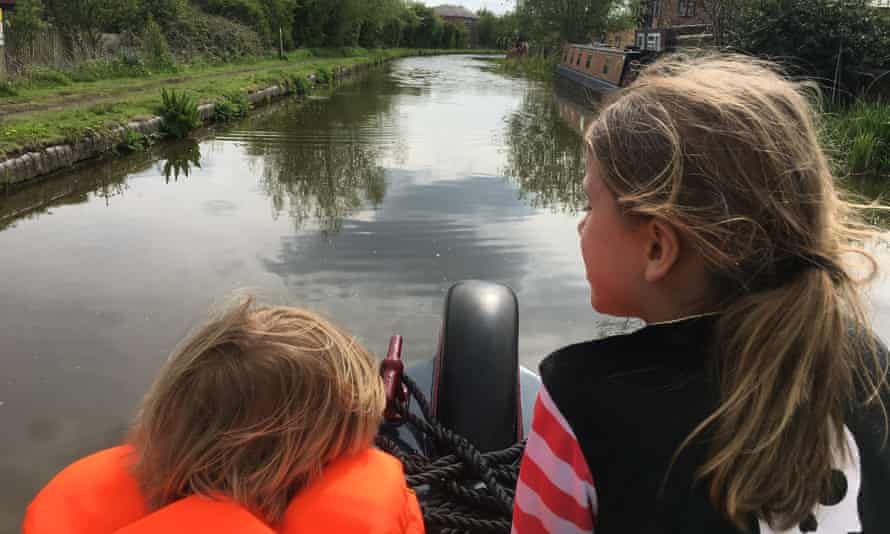 The author’s children on board Ivy.