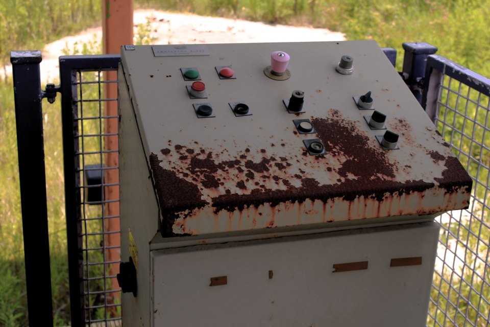 Control station for the Road Runner Express ride.   New Orleans East, Louisiana