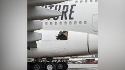 Airbus A380 'flew 14 hours' with hole in side