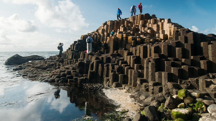 People standing on the Giant's Causeway, Northern Ireland