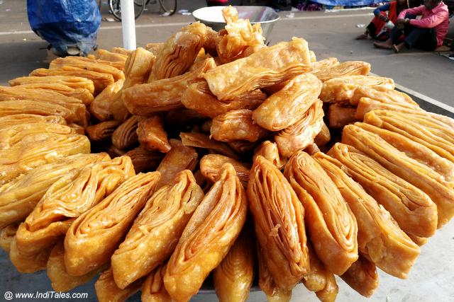 Khaja a crispy sweet dish temple prasad