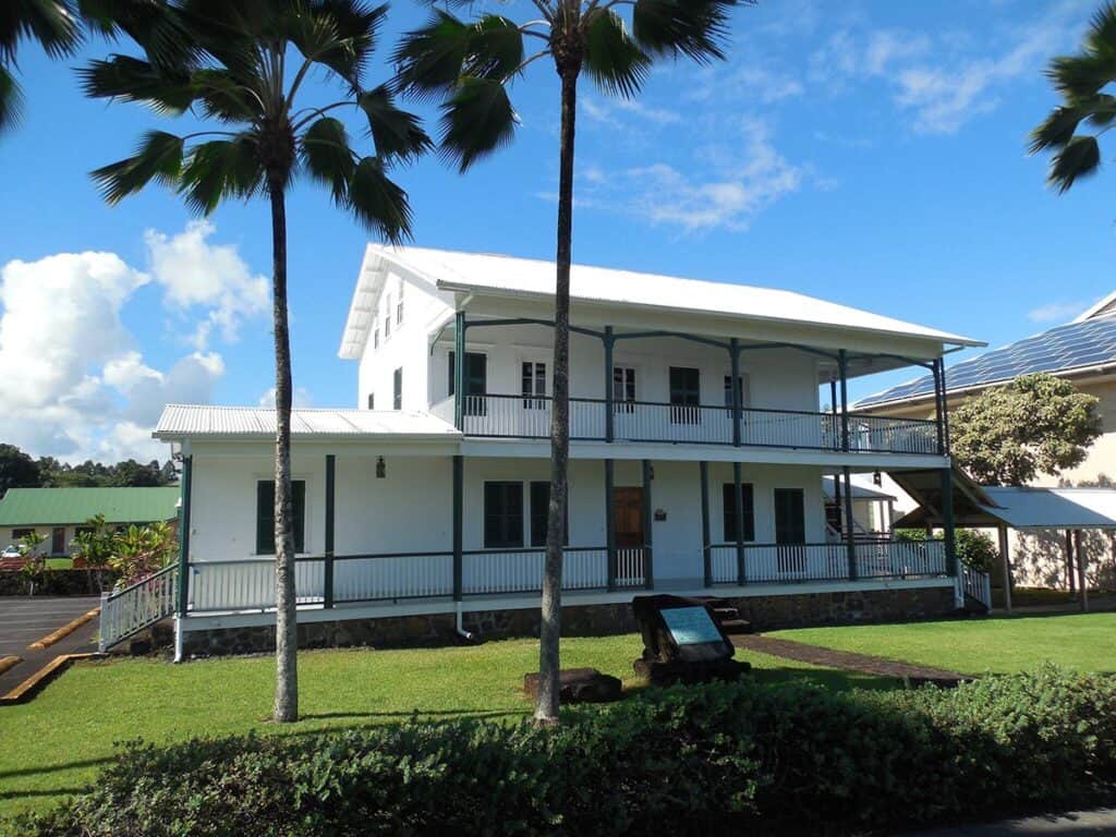 lyman house memorial museum entrance in hilo big island hawaii