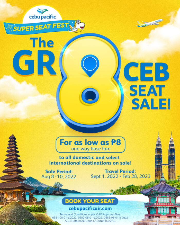 Cebu Pacific Unveils GR8 8.8 Seat Sale