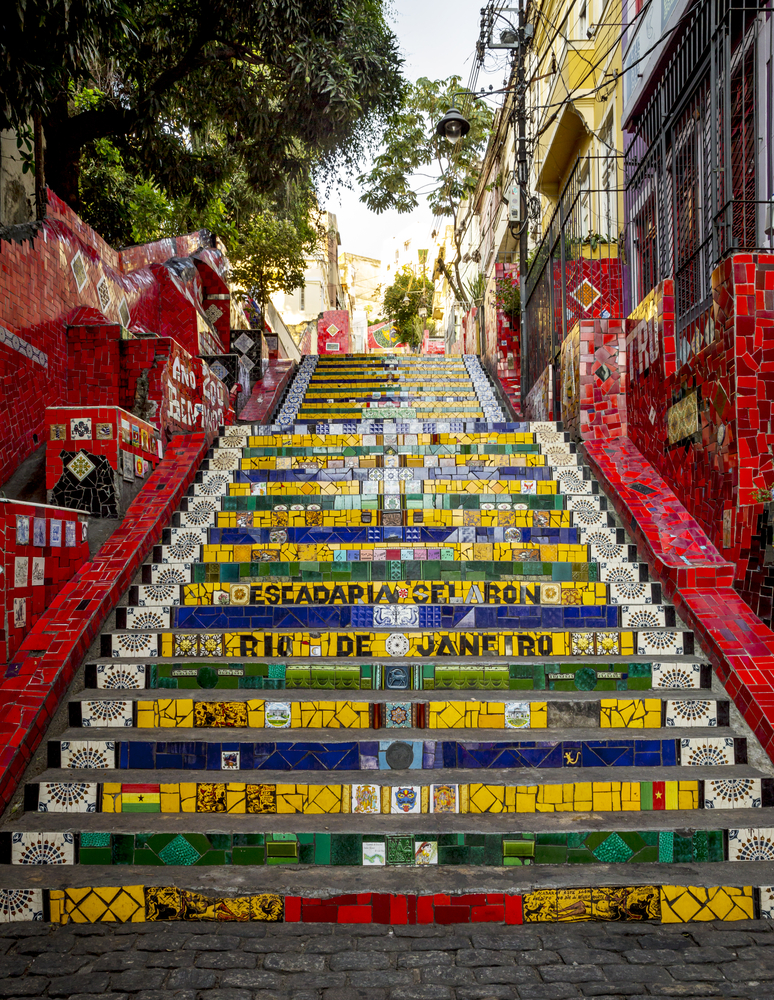 Escadaria Selaron - stairway in Lapa district