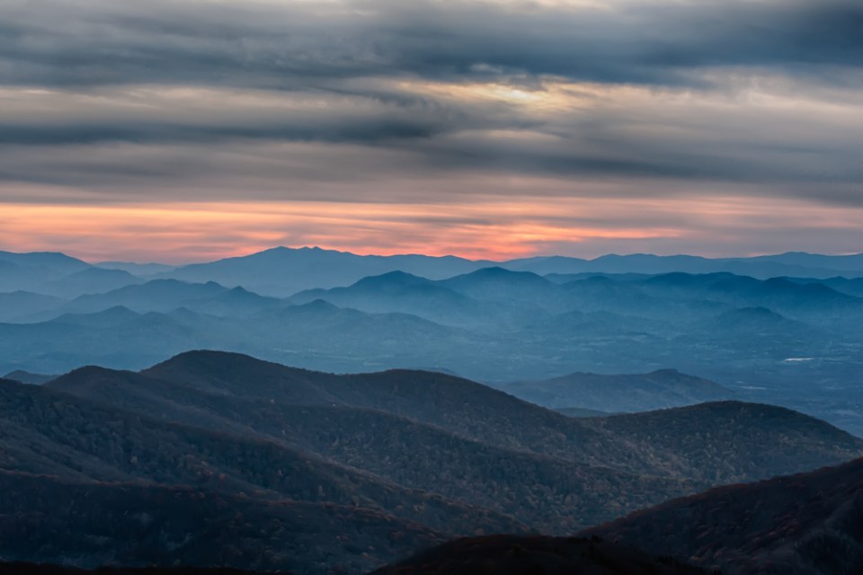 Blue Ridge Parkway National Park Sunset Scenic Mountains