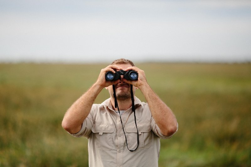 Man Birdwatching