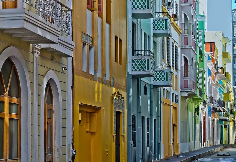 Colourful houses in Puerto Rico