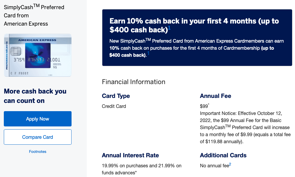 Changes Coming to the SimplyCash Cards from American Express