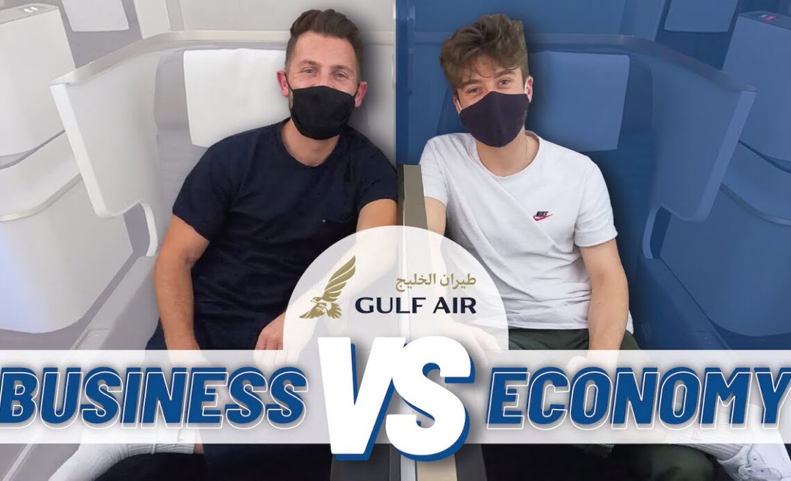 RARE LUXURY: Flying GULF AIR - Business Class vs Economy comparison