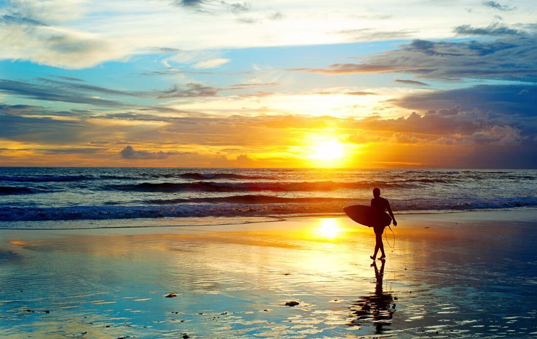 surfing beach in bali