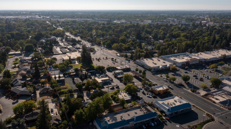 Downtown Roseville Aerial View