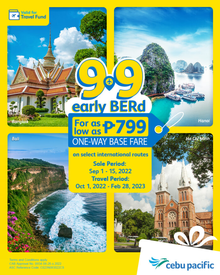 Cebu Pacific super holiday 9.9 seat sale