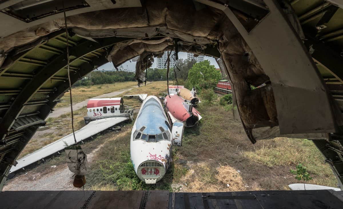 Back View Bangkok's Airplane Graveyard