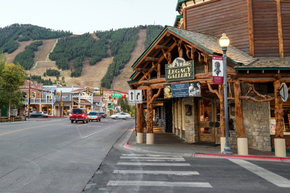 Downtown Jackson Hole in Wyoming USA