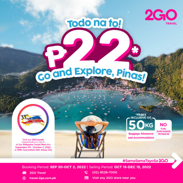 2Go Philippine Travel Mart 2022 Holidaze Sale