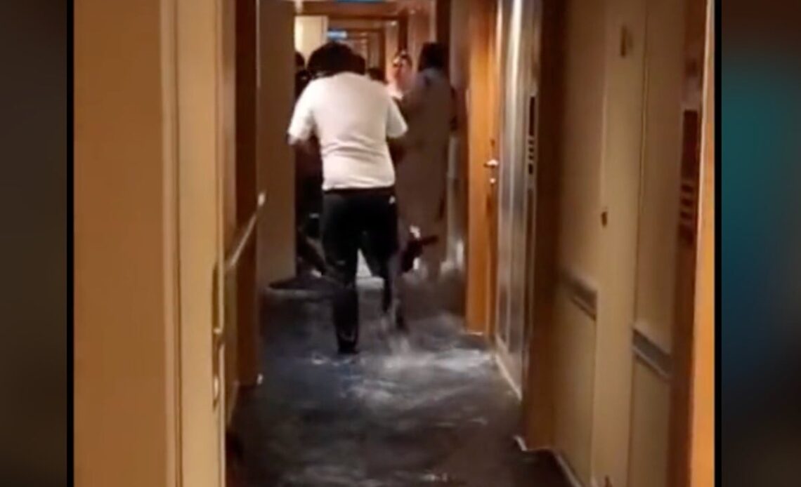 Cruise passengers wake up to see their cabins flooding in ‘Titanic-like scene’