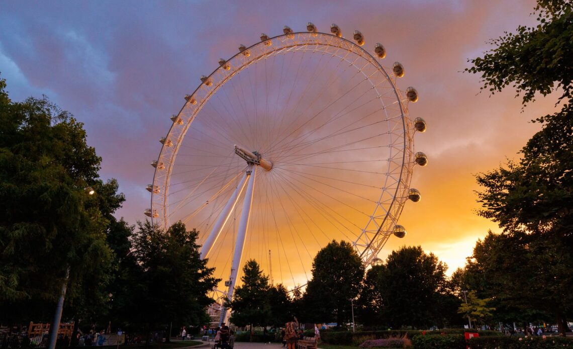 London Eye Sunset