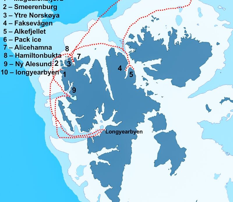 Reasons to visit Svalbard – our route map