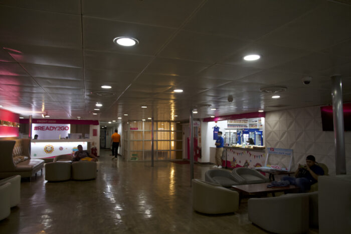 Front desk and a minimart at the lobby area of MV St. Augustine of Hippo.