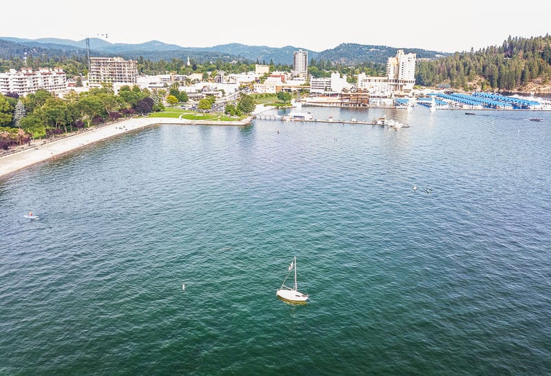 sailboat on Lake Coeur D' Alene, Idaho