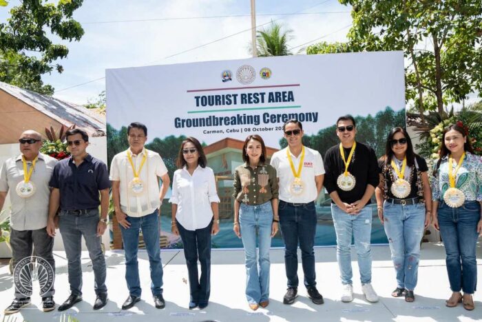 Tourism Secretary Christina Garcia leads the groundbreaking and signing of the Memorandum of Agreement (MOA) for the establishment of a Tourist Rest Area in the municipality of Carmen in the province of Cebu.