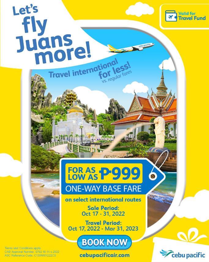 Travel international for less with Cebu Pacific