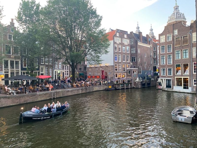 Boats in De Wallen Amsterdam