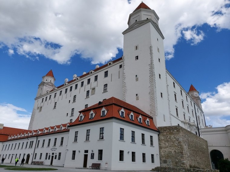 Bratislava Castle is completely restored to its former glory