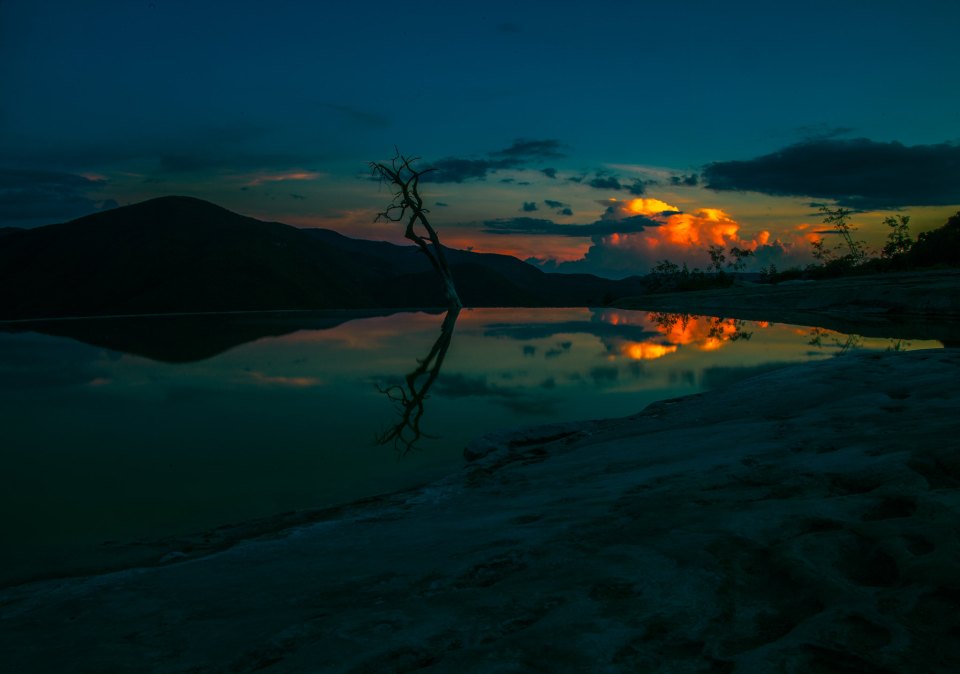 Sunset Hierve el Agua Oaxaca Mexico