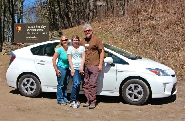 How to save money for travel? Toyota Prius We Rented for Our North Carolina Road Trip