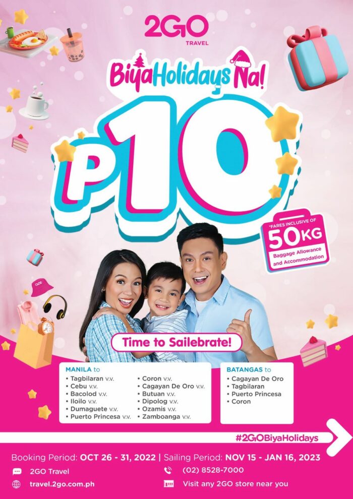 2GO BiyaHolidays - 2GO brings back Php10 sale