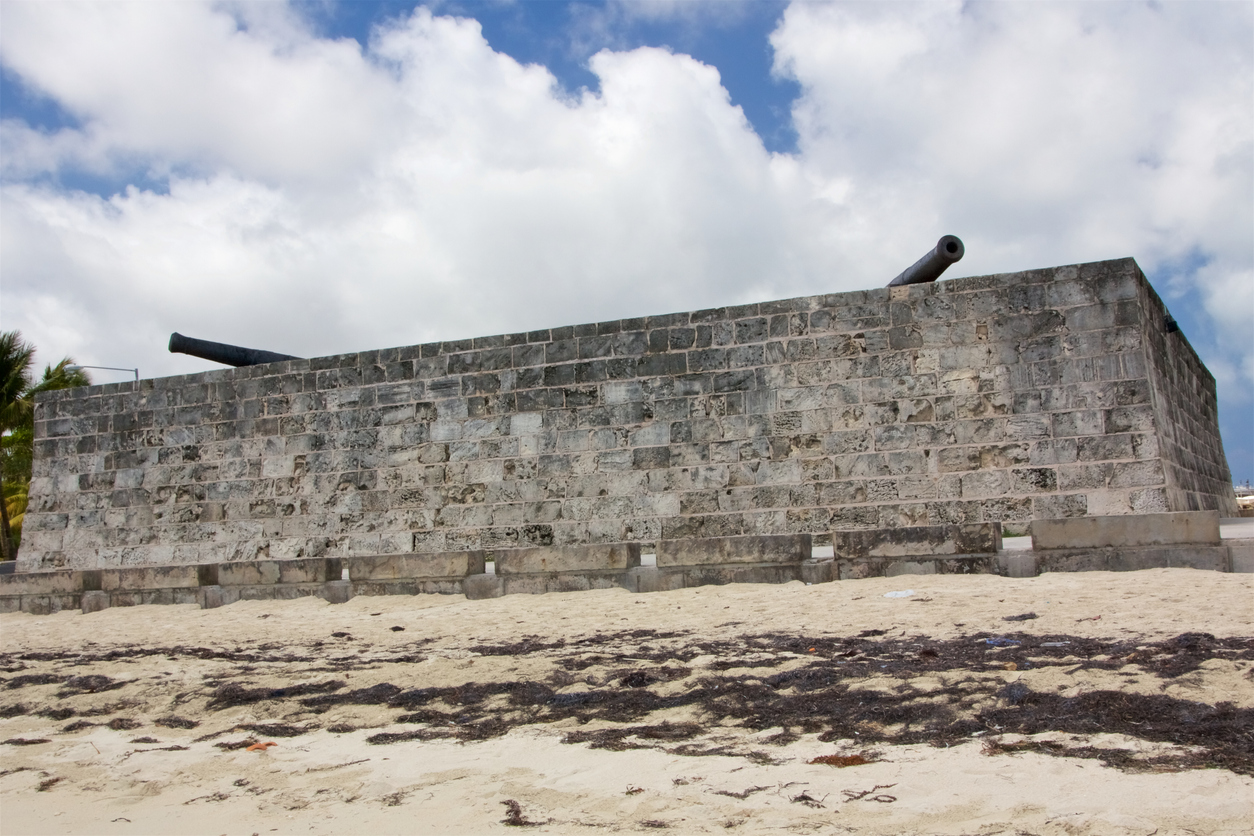 Cannons at Fort Montagu, a Bahamas landmark on New Providence Island (photo: iStock)