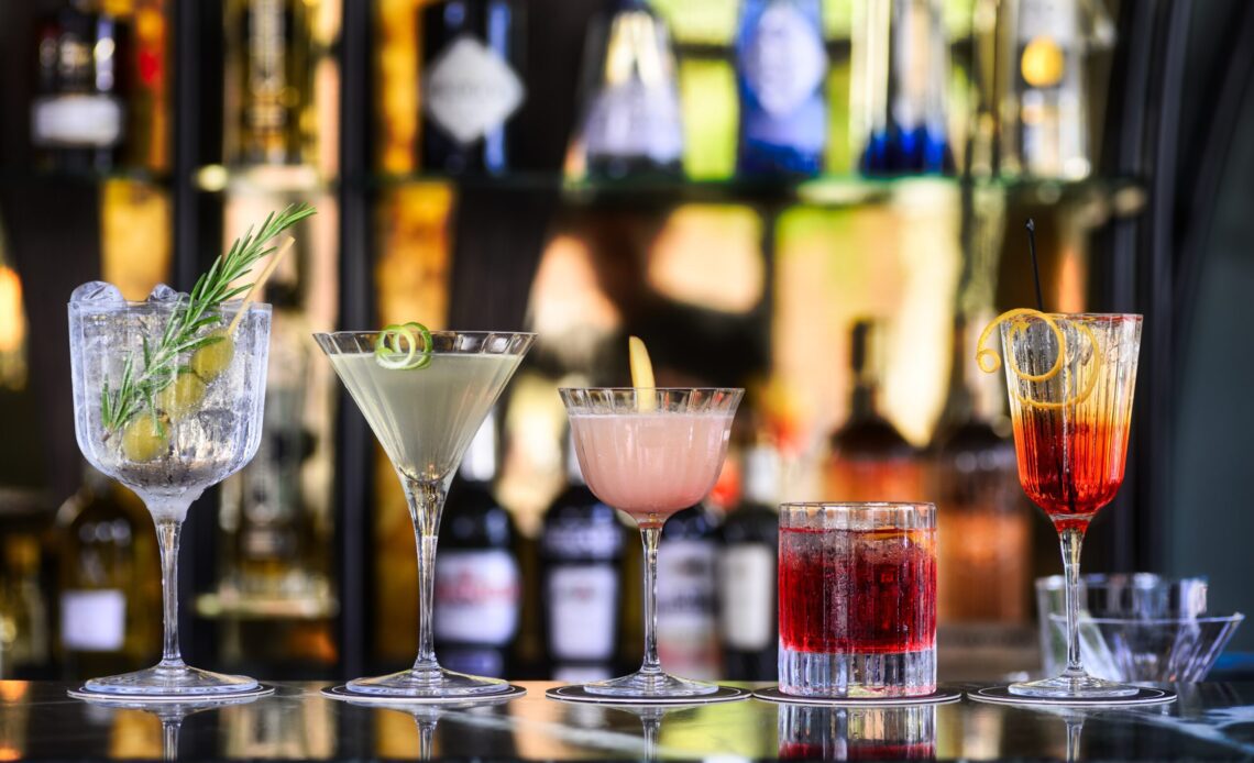 Mixed drinks at one of the top UK cocktail bars