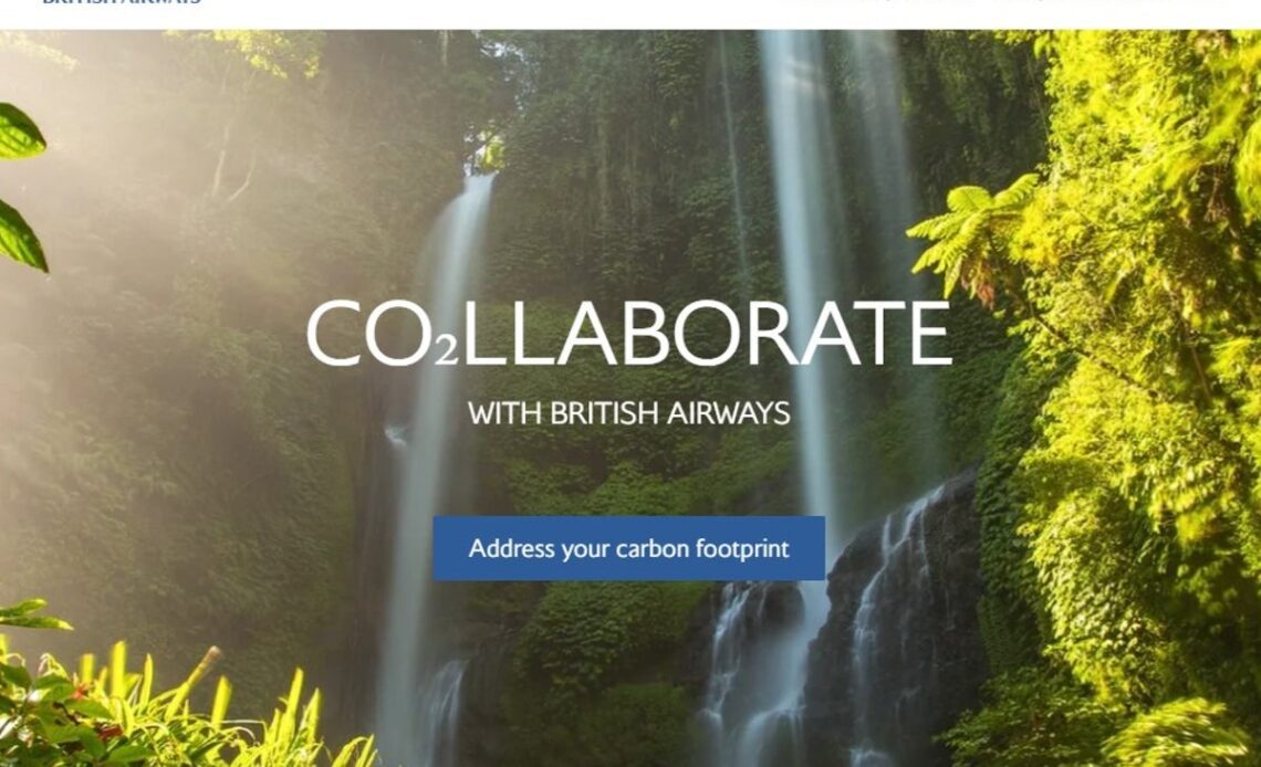 British Airways adds ‘carbon offsetting tool’ to website