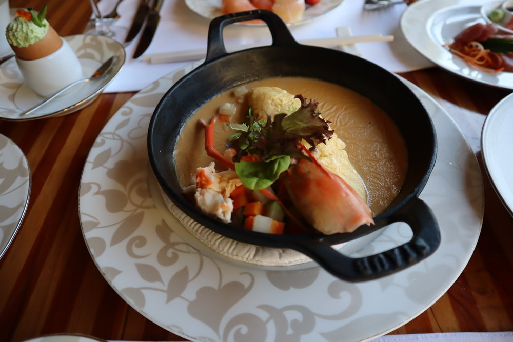 Lobster omelette for breakfast, St. Regis Bali