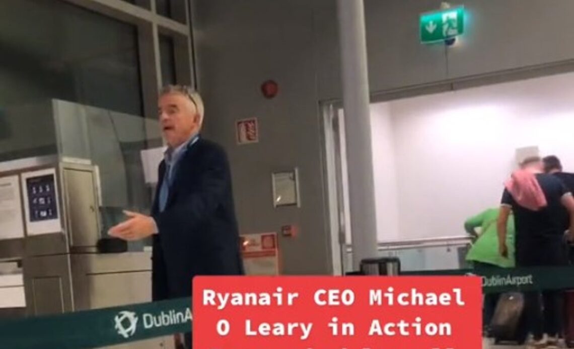 ‘Top guy’: Ryanair CEO Michael O’Leary filmed helping passengers board delayed flight