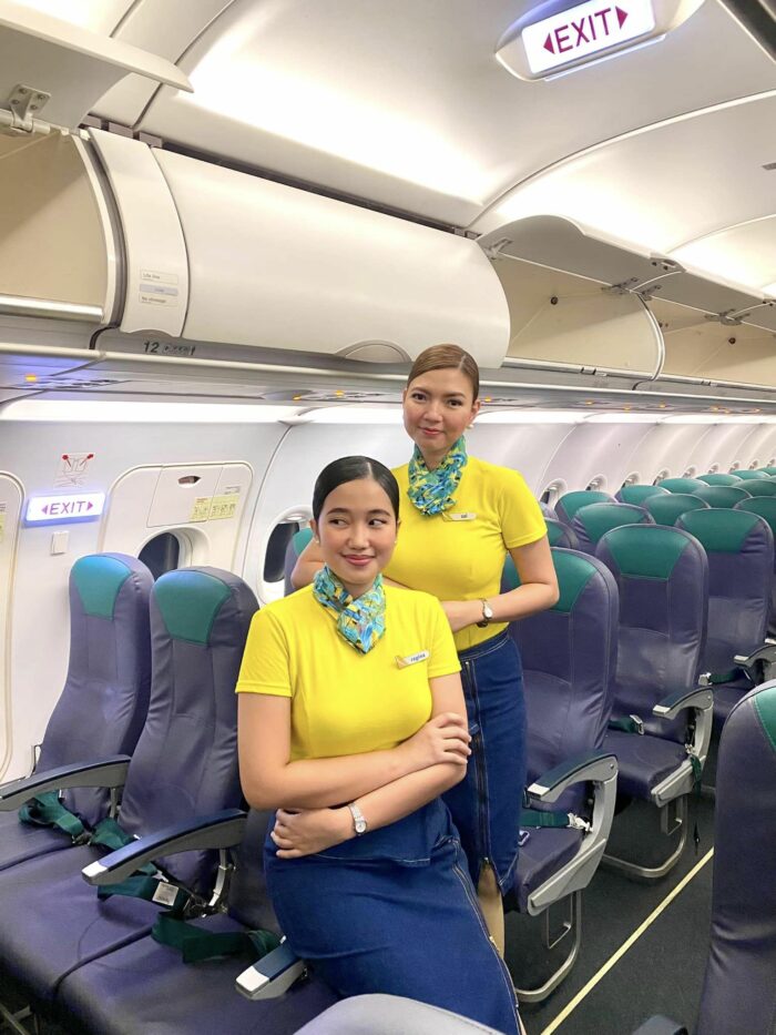 Regina and Zai now both a Cabin Crew of Cebu Pacific, re-enacted their first photo together 10 years ago