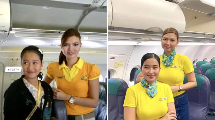 Passenger and Cebu Pacific Cabin Crew meet again as co-flight attendant