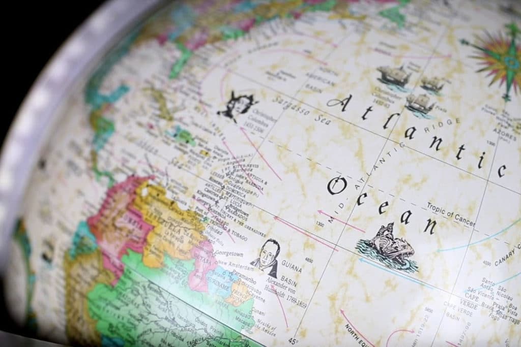 A vintage globe is one of our Christmas gifts for travellers