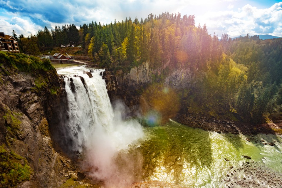 Snoqualmie Falls waterfall view Washington, USA