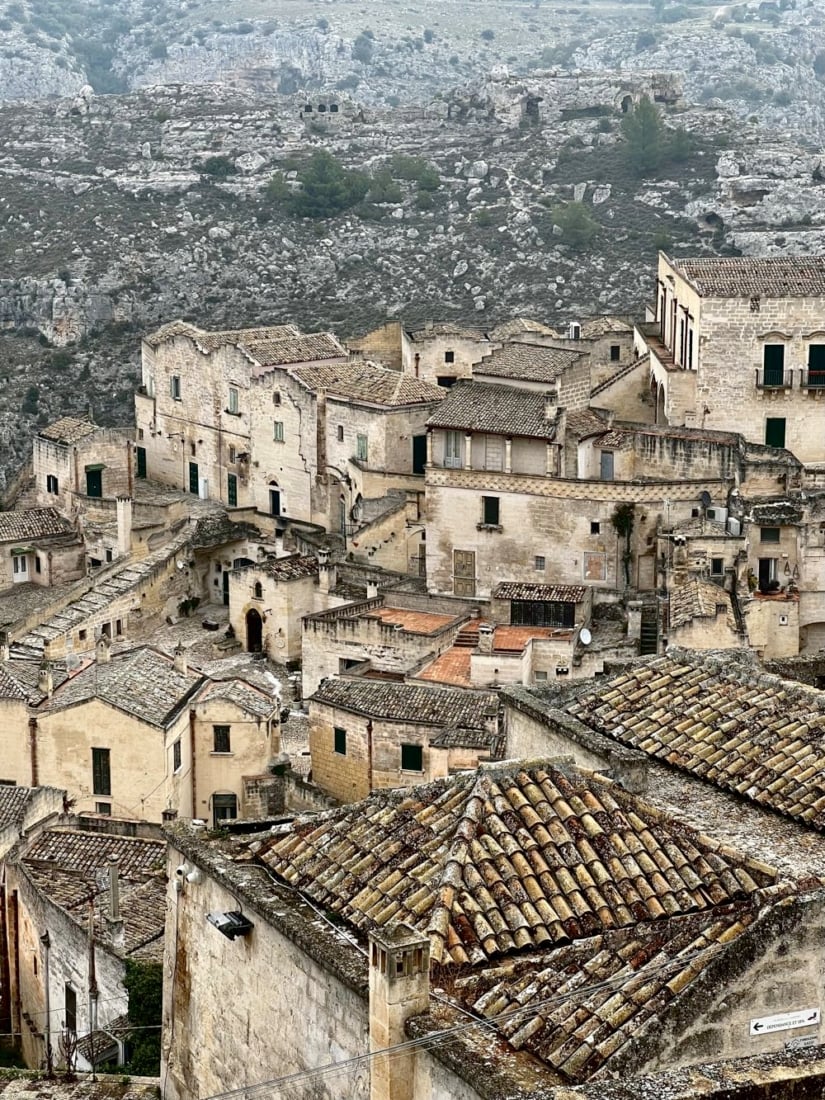 matera homes on a rainy day