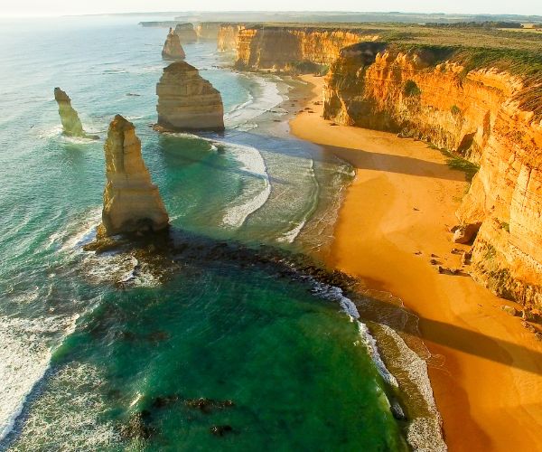 Rock formations along the Great Ocean Road