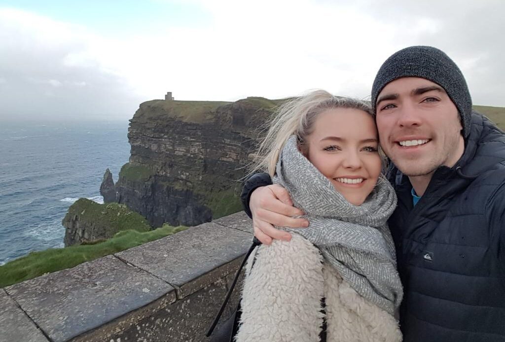 Me (right) at the Cliffs of Moher in County Clare, Ireland