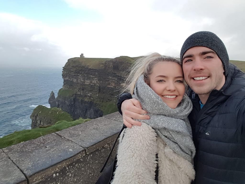 Me (right) at the Cliffs of Moher in County Clare, Ireland