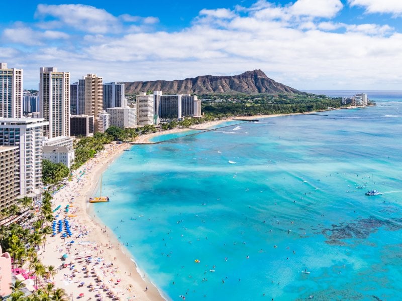 hotels and buildings in Waikiki, Honolulu