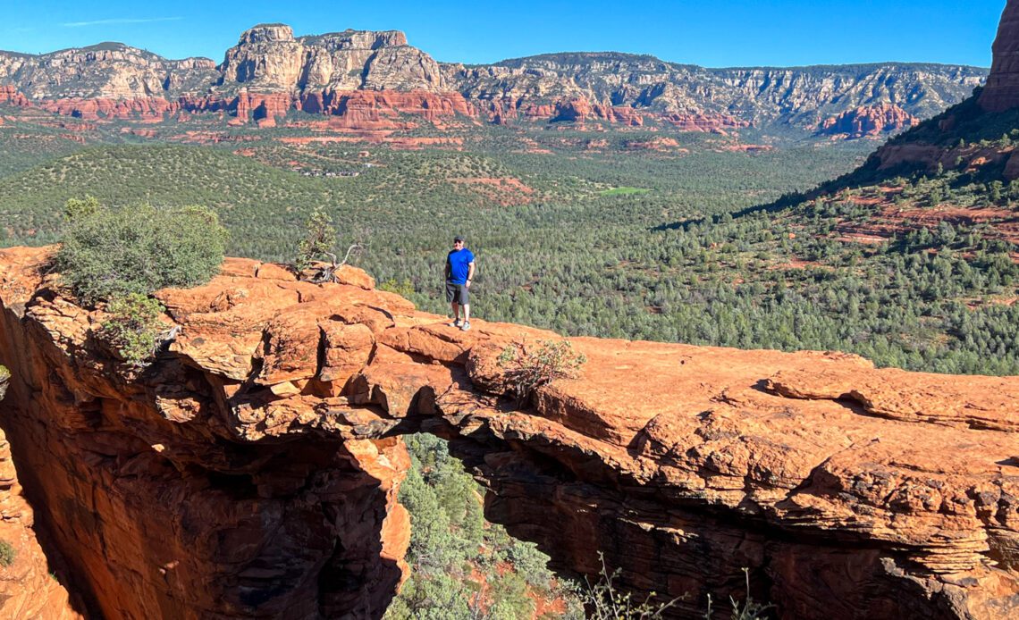 Dave on Devil's Bridge in Sedona, Arizona (photo by Kelly Lemons)