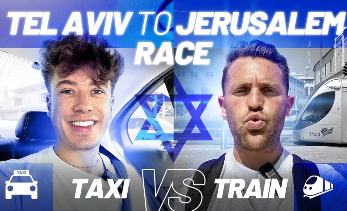 Israel RACE from Tel Aviv to Jerusalem | Uber TAXI vs high-speed TRAIN