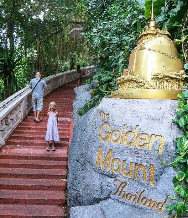 girl on stairs at golden mount