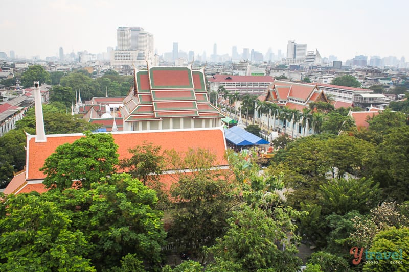 view of Bangkok from golden mountain